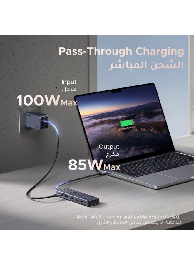 يو جرين محول USB-C متعدد المنافذ 6 في 1، مخرج فيديو USB-C بدقة 4K@60Hz، 4 منافذ USB بسرعة نقل 10Gbps (2× USB-C + 2× USB-A)، شحن سريع Power Delivery بقدرة 100 واط، هيكل من الألومنيوم، متوافق مع ماك بوك برو، ماك بوك آير، دِل XPS 13، لينوفو ثينك باد X1 نانو - Image 5